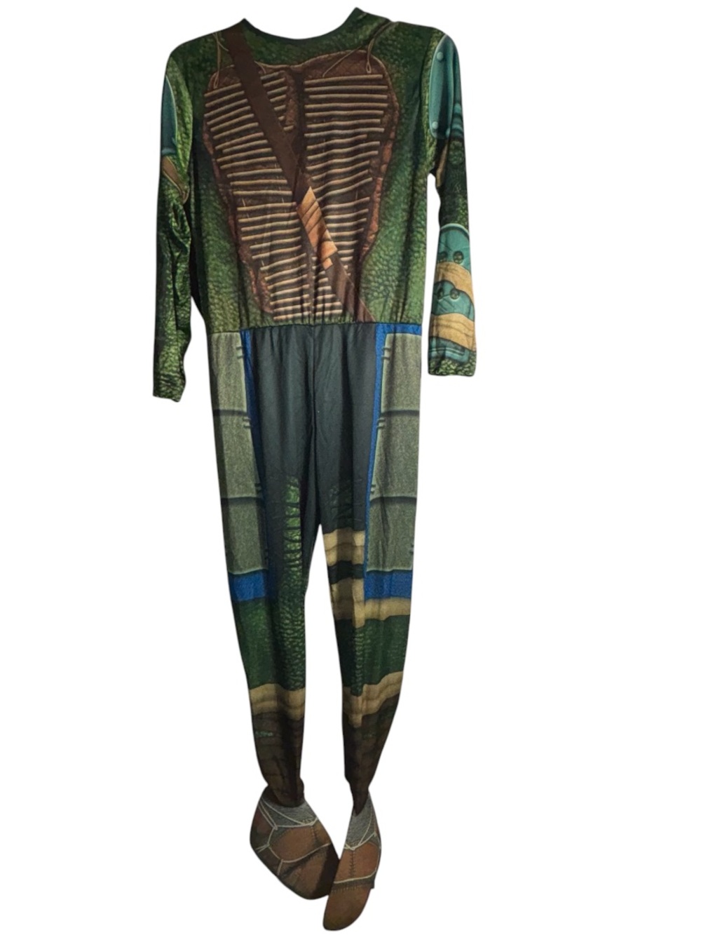 Teenage Mutant Ninja Turtle TMNT Leonardo Leo Kids Costume Bodysuit & Shell L